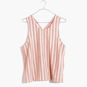 Madewell Boucle Stripe Cross Back Tank Top